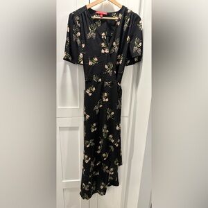 Saks Fifth Avenue Black Floral Maxi Dress